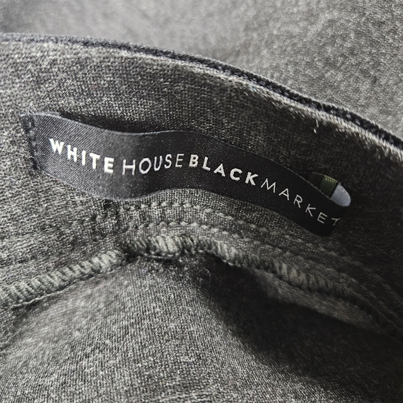 White House Black Market The Legging Gray Pants Size 10 Side Zip Ankle Stretch - Picture 10 of 14